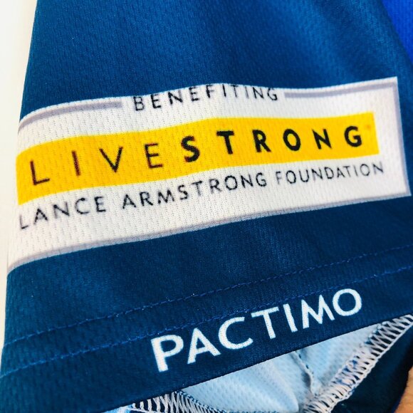 Pactimo Men's Cycling Jersey Sz XL Short Sleeve Live Strong 3/4 Zip Colorado - Picture 9 of 9